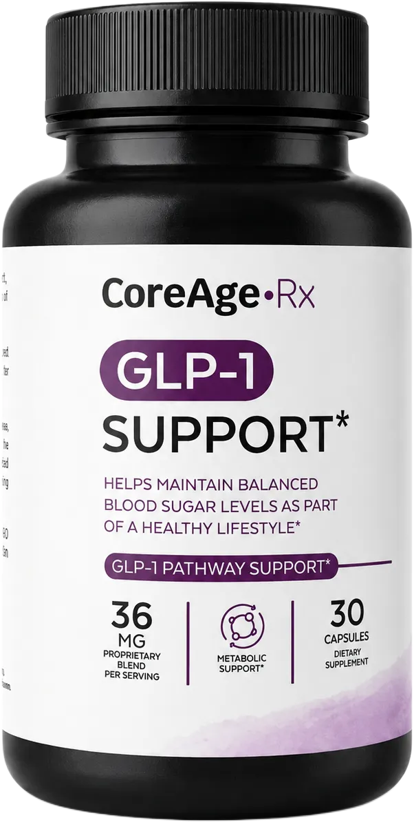 CoreAge Rx GLP-1 Support supplement bottle