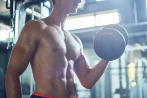 building biceps with dumbbells utc