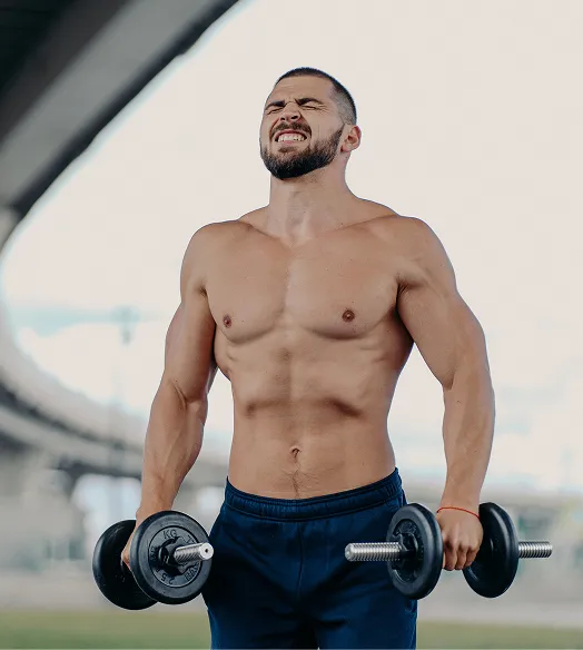 man excercises