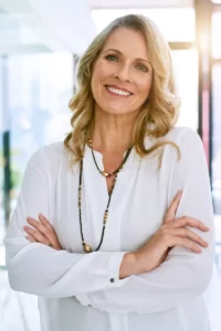 portrait of a confident mature businesswoman stand utc