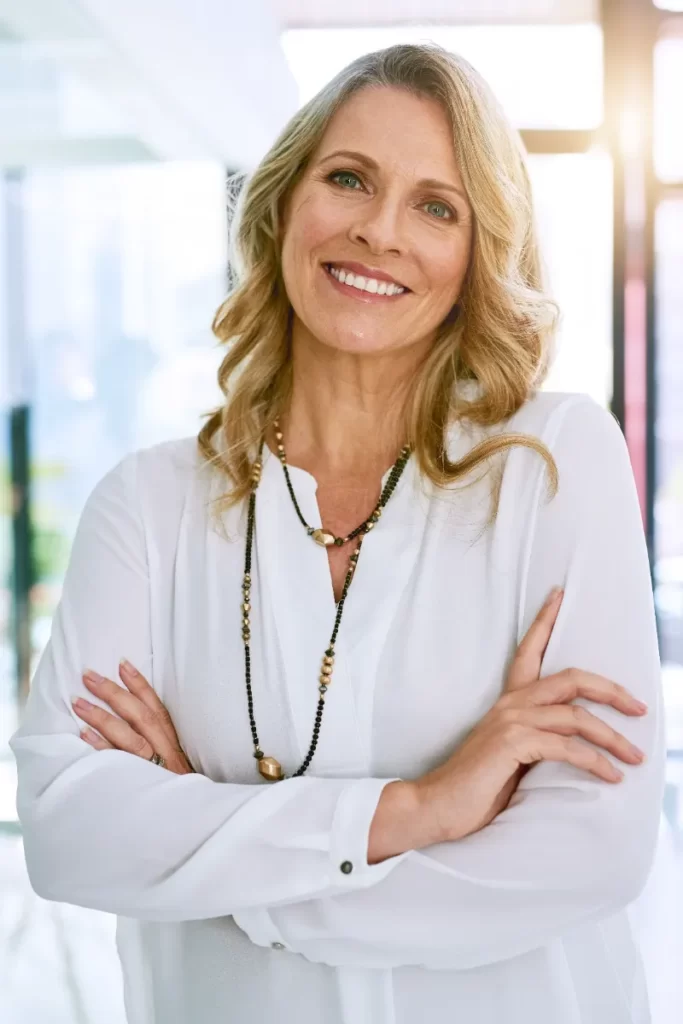 portrait of a confident mature businesswoman stand utc