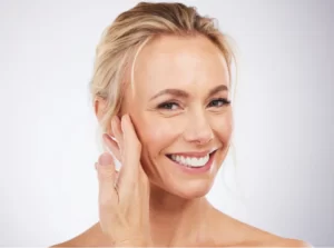 smiling woman posing for a beauty portrait utc